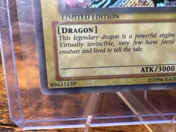 Yu-Gi-Oh TCG Blue-Eyes White Dragon BPT-003 Secret Rare Limited Edition Creased - Image 4