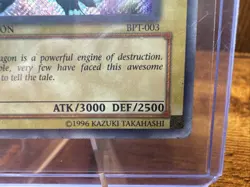 Yu-Gi-Oh TCG Blue-Eyes White Dragon BPT-003 Secret Rare Limited Edition Creased - Image 5