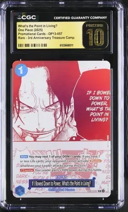 ONE PIECE #057 IF I BOWED DOWN TO POWER, WHAT'S THE POINT IN LIVINGU PRISTINE 10 - Image 1