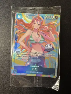 One Piece Japanese CCG Nami Alternate Art Asia Version Tin P-112 Sealed - Image 1