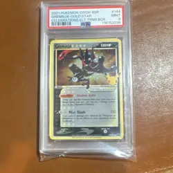 Pokemon Greninja Gold Star Promo Holo Celebrations SWSH144 PSA 9 Card - Image 1