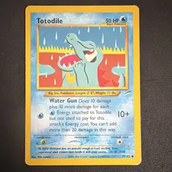 Totodile Pokemon Card 50 HP 85/105 Neo Destiny Regular Common English 2000 - Image 1