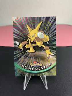 ALAKAZAM #65 TOPPS POKEMON TV Animation Edition Holo Foil 1999 Trading Card - Image 1
