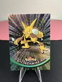 ALAKAZAM #65 TOPPS POKEMON TV Animation Edition Holo Foil 1999 Trading Card - Image 2