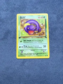 Ekans 46/62 1st Edition 1999 Fossil Collection Pokemon Card - EX/LP - Image 1