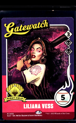 MTG Magic the Gathering Secret Lair The Baseballing Liliana Vess Baseball Card - Image 1