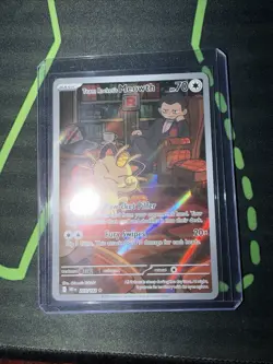 Pokemon TCG Team Rockets Meowth Card 203/182 Destined Rivals - Image 1