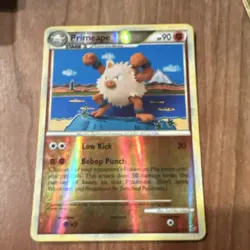 Pokemon Primeape 22/95 Unleashed Rare Reverse Holo 90 HP Stage 1 Card - Image 1