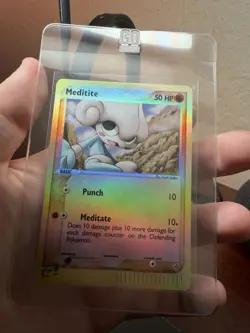 Meditite 37/97 EX Dragon Reverse Holo Pokemon Card 50 HP Uncommon English - Image 1