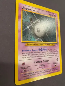 Unown [W] 29/105 Neo Destiny Pokemon TCG Card RARE - Image 2