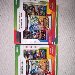 Pokemon TCG First Partner Illustration Series 1 Promo Pack - 3 Cards, Sticker - Image 3