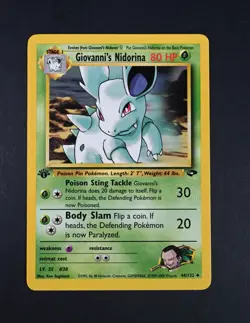 NM Giovanni's Nidorina 1st Edition 44/132 Reg. Gym Challenge (G2) Pokemon Card - Image 1