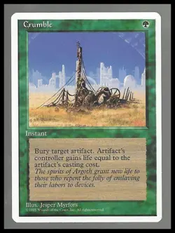 4 1995 Magic the Gathering Pyroblast, Stone Giant, Crumble, Karma Trading Cards - Image 5