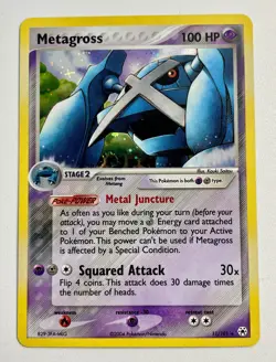 Metagross 11/101 Holo EX Hidden Legends Pokemon Card 2004 - Image 1