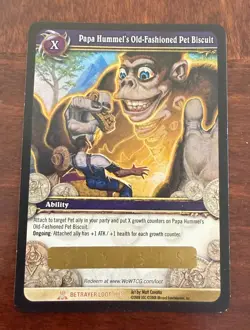World of Warcraft WoW TCG Loot Cards UNUSED – Tiny Mount + Papa Hummel's Biscuit - Image 4