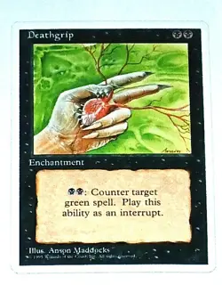 Magic the Gathering * MTG * 1 X Deathgrip * 4th * LP - Image 1