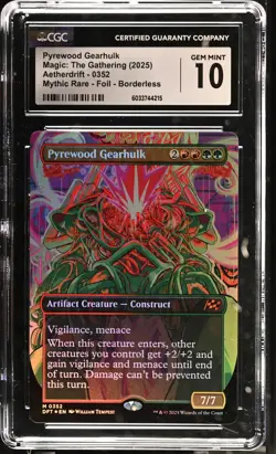 PYREWOOD GEARHULK Aetherdrift Borderless Foil Mythic CGC 10 MTG [Nostalgium] - Image 1