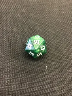 Magic The Gathering D20 Oversized spindown Dice Zendikar Rising Bundle MTG GREEN - Image 1