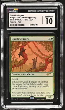 QASALI SLINGERS Secret Lair OMG Kitties! Foil Rare CGC 10 MTG [Nostalgium] - Image 1