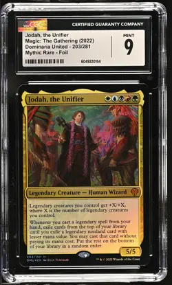 JODAH, THE UNIFIER Dominaria United Foil Mythic CGC 9 MTG EDH [Nostalgium] - Image 1