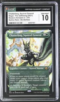 CHATTERFANG, SQUIRREL GENERAL Modern Horizons 2 Borderless CGC 10 MTG EDH - Image 1