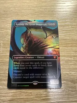 MTG Kozilek, the Great Distortion BORDERLESS FOIL Commander Masters 668 NM - Image 1