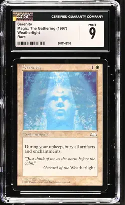 SERENITY Weatherlight Rare CGC 9 MTG [Nostalgium] - Image 1