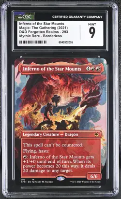 INFERNO OF THE STAR MOUNTS D&D Forgotten Realms Borderless Mythic CGC 9 MTG EDH - Image 1
