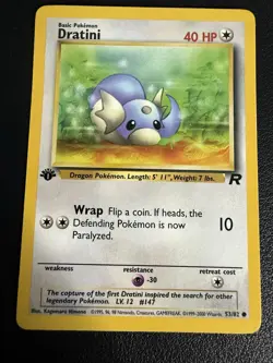 Pokemon TCG Dratini Team Rocket 53/82 Regular 1st Edition Common Card - Image 1