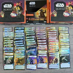 Star Wars Unlimited A Lawless Time 900 Card Lot Legendary Rare Hyperspace Foils - Image 2