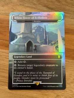 MTG White Tower of Ecthelion - Karakas Surge Foil Lord Of The Rings - Image 1