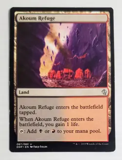 X 1 Akoum Refuge NM 067 DDP Duel Decks: Zendikar vs. Eldrazi MTG Magic Gathering - Image 1