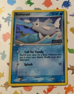 Pokemon TCG Remoraid 71/115 Reverse Holo Ex Unseen Forces Stamped English 2005 - Image 1