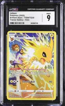 Jolteon 2022 Pokemon Brilliant Stars CGC 9 #TG04 - Image 1