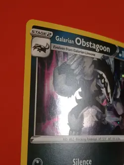 GALAXY SWIRL Pokemon Sword & Shield Galarian Obstagoon 161/264 Promo Cosmos Holo - Image 3