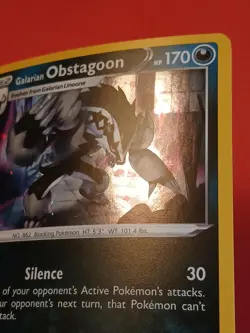 GALAXY SWIRL Pokemon Sword & Shield Galarian Obstagoon 161/264 Promo Cosmos Holo - Image 4
