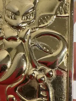 Vintage 1999 Burger King Pokemon 23k Gold Plated Mewtwo Collectible Card READ - Image 3