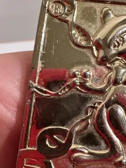 Vintage 1999 Burger King Pokemon 23k Gold Plated Mewtwo Collectible Card READ - Image 5