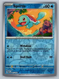 Squirtle SV: Scarlet & Violet 151 #007/165 Common Reverse Holo Pokemon Card - Image 1