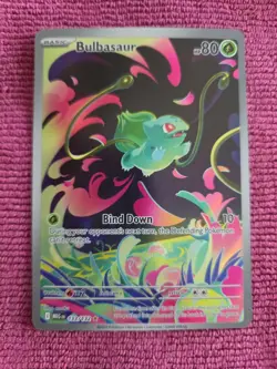 Pokemon TCG Bulbasaur 133/132 Me01: Mega Evolution Illustration Rare NM - Image 1