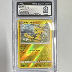 Electabuzz Pokemon TCG Lost Thunder 71/214 Reverse CGC World Record 1 of 1 2018 - Image 1