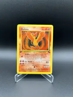1st Edition Moltres 27/62 Fossil Set Non Holo LP/MP Vintage WOTC Pokemon - Image 1