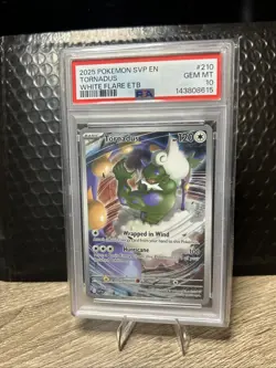 2025 Pokemon PROMO SVP EN Tornadus White Flare ETB PSA 10 Gem Mint - Image 1