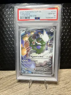 2025 Pokemon PROMO SVP EN Tornadus White Flare ETB PSA 10 Gem Mint - Image 3