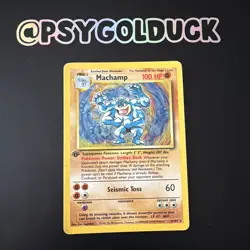 Pokemon TCG Machamp Base Set 8/102 1st Edition A2 - Image 1