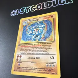 Pokemon TCG Machamp Base Set 8/102 1st Edition A2 - Image 2