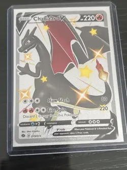 Pokemon Champion’s Path Shiny Charizard V Black Secret Rare - Image 2