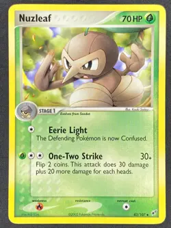 Pokemon Nuzleaf 43/107 DX EX Deoxys LP - Image 1