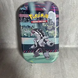 Pokemon Mini Tin Empty No Packs Galarian Obstagoon Stadium Free Ship L3 - Image 2