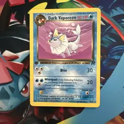 Pokemon Dark Vaporeon Team Rocket 1st Edition 45/82 Rare Regular English 2000 - Image 1